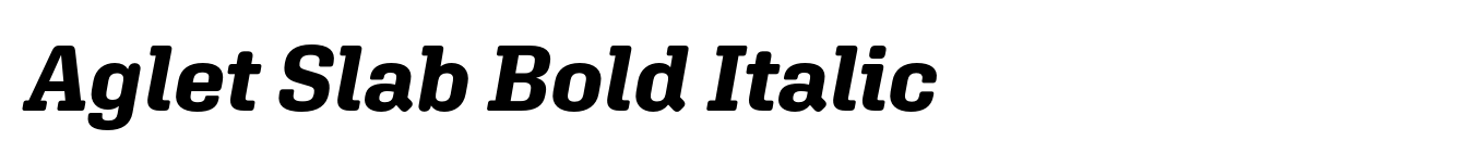 Aglet Slab Bold Italic